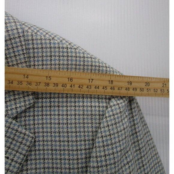 Jos A Bank Sport Coat 42 Long Houndstooth Blazer Tweed Jacket Lined - Picture 7 of 13